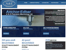 Tablet Screenshot of anchor-edbar.ca